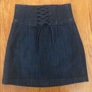 🔻SOLD🔺CORSET Front DENIM MINI Skirt